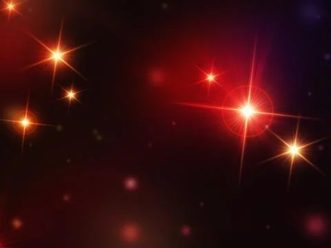 Stars with red lights Stock Illustration