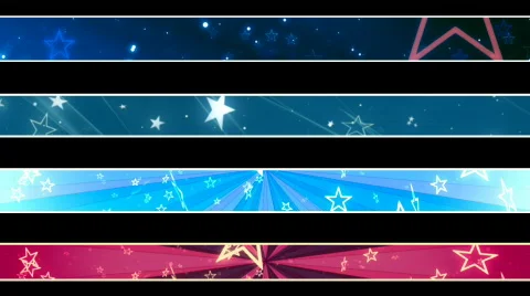 Stars Retro Looping Lower Thirds Stock Footage