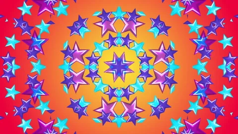 Stars rotating animation 3d background seamless loop Stock Footage 121610169
