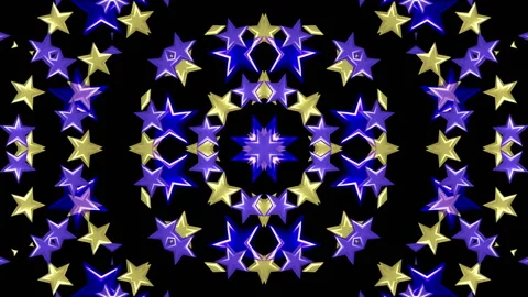 Stars rotating animation 3d background seamless loop Stock Footage 121610481
