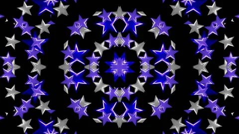 Stars rotating animation 3d background seamless loop Stock Footage 121611278