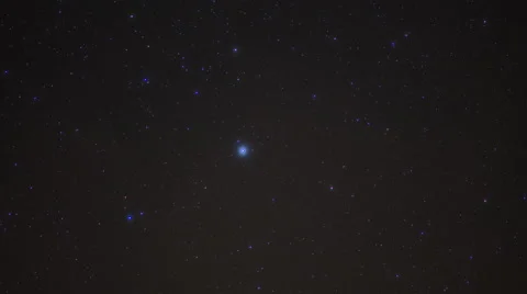 Stars Rotating North Pole Star. Night Sky Polaris. 4K Time Lapse. Stock Footage