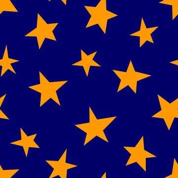 Stars seamless pattern on a blue background. illustration Stock Illustration