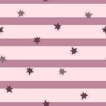 Stars seamless pattern. Cute festive background. Stock Illustration