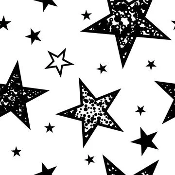 Stars seamless pattern. Design for fabric, wrapping paper, background, wallpa Stockillustratie