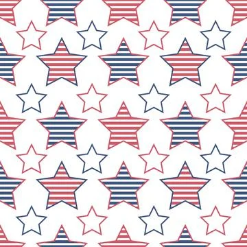 Stars seamless pattern. Design for fabric, wrapping paper, background, wallpa Stock Illustration
