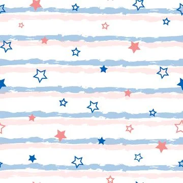 Stars seamless pattern. Design for fabric, wrapping paper, background, wallpa Stock Illustration