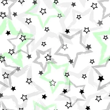 Stars seamless pattern. Design for fabric, wrapping paper, background, wallpa Stock Illustration