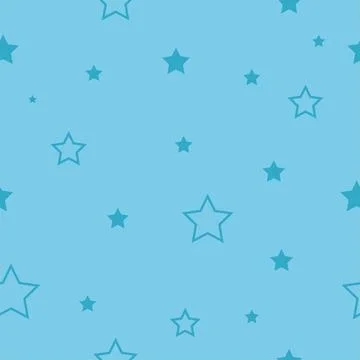 Stars seamless pattern, endless texture background Illustrazione stock