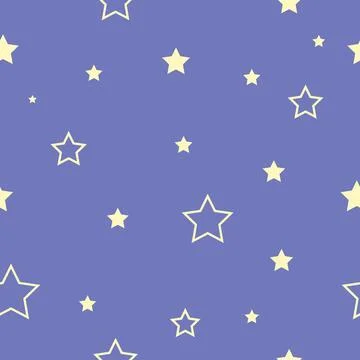 Stars seamless pattern, endless texture background Stock Illustration
