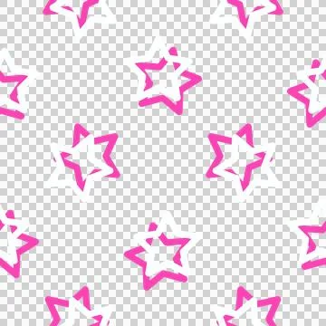 Stars, a seamless pattern in flat style Illustrazione stock