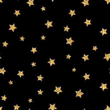 Stars seamless pattern gold Stock Illustration
