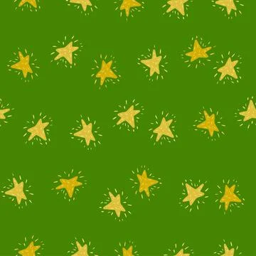 Stars seamless pattern. Hand drawn background space. 库存插图