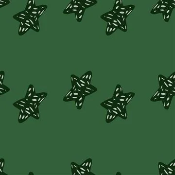Stars seamless pattern. Hand drawn background celebration. Illustrazione stock