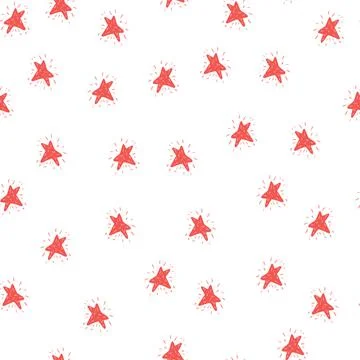 Stars seamless pattern. Hand drawn background space. イラスト素材