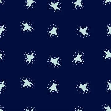 Stars seamless pattern. Hand drawn background space. 스톡 일러스트
