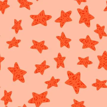 Stars seamless pattern. Hand drawn background celebration. 스톡 일러스트