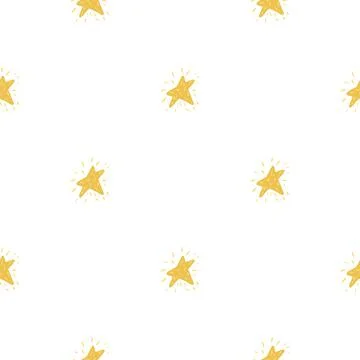 Stars seamless pattern. Hand drawn background space. イラスト素材
