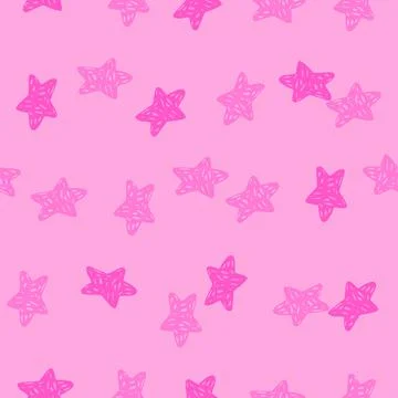 Stars seamless pattern. Hand drawn background celebration. 스톡 일러스트