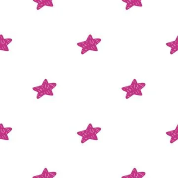 Stars seamless pattern. Hand drawn background celebration. Illustrazione stock