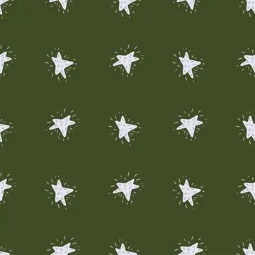 Stars seamless pattern. Hand drawn background space. 스톡 일러스트