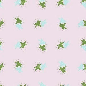 Stars seamless pattern. Hand drawn background space. Stockillustratie