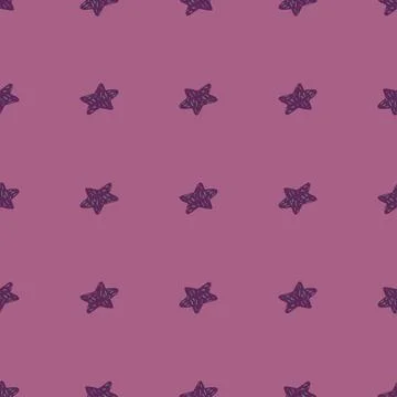 Stars seamless pattern. Hand drawn background celebration. 库存插图