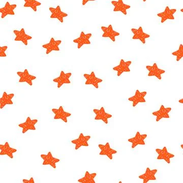 Stars seamless pattern. Hand drawn background celebration. Illustrazione stock