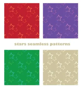 Stars seamless pattern Stock Illustration