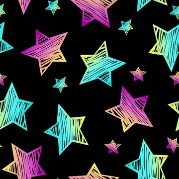Stars seamless pattern. Illustrazione stock