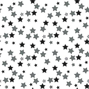 Stars Seamless Pattern. The vector image. Starry night sky Stock Illustration