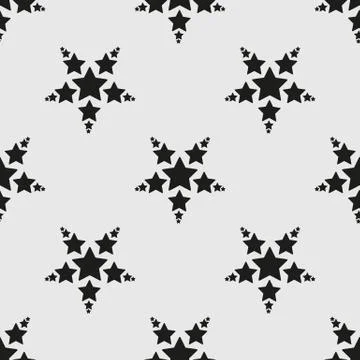 Stars Seamless Pattern. The vector image. Starry night sky Stock Illustration