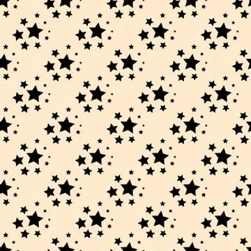 Stars Seamless Pattern. The vector image. Starry night sky Stock-Illustration