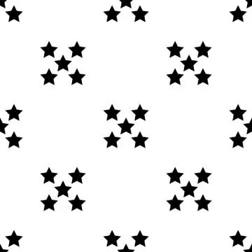 Stars Seamless Pattern. The vector image. Starry night sky Stock Illustration