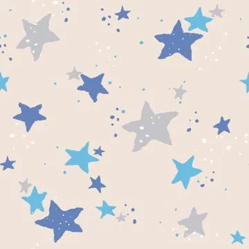 Stars seamless vector pattern Stock Illustration