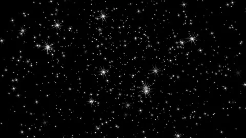 Stars shine effect background on black screen animation. Stock Footage 125018471