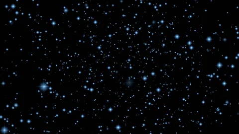 Stars shine effect on black screen background animation Stock Footage 125319403