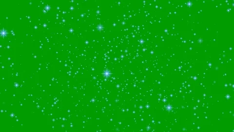 Stars shine effect on green screen background animation. Stock Footage 125017233