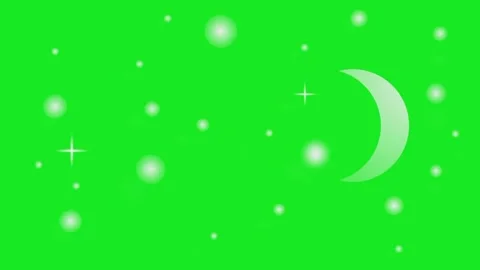 Stars shine effect on green screen background Video stock 345835394