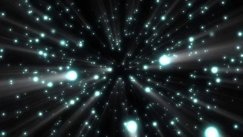 Stars Shine Rays Particles Spheres Abstract Motion Background Loop Stock Footage 70704890