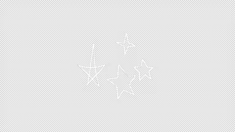 Stars Sketch Style Alpha Animation Stock Footage 242512274