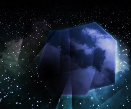 Stars on sky abstract shape space background Stock Illustration