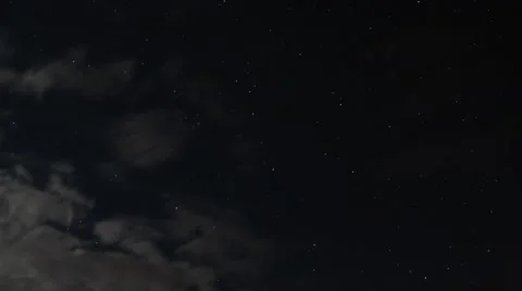 Stars Sky Clouds in the Night timelaps 4K Stock Footage 56436954