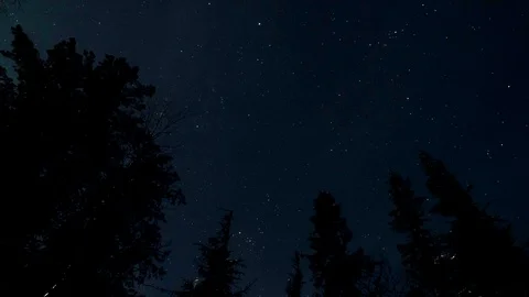 Stars Sky Turning Space Astrophotography Time Lapse. Night star time lapse over Stock Footage