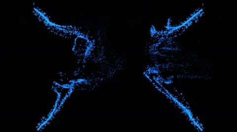 Stars sparks - blue variant,  loop able Stock Footage 55870385