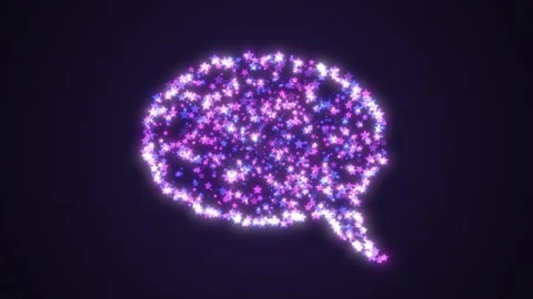 Stars Speech Bubble on black background Loop Video stock 147689370