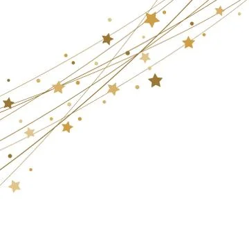 Stars on strings background for christmas time Stock Illustration