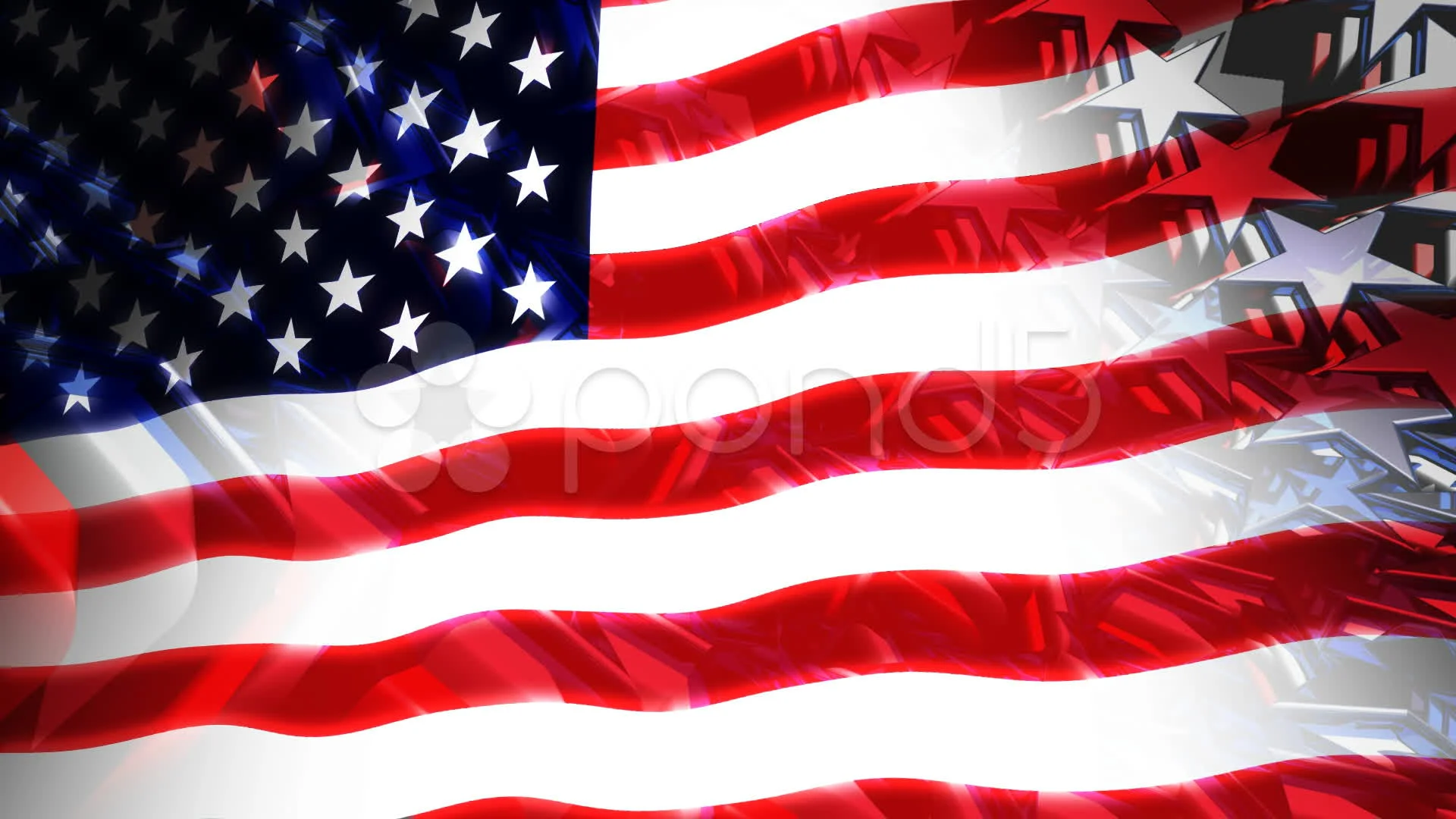 HD USA Flag Stars and Stripes, Stock Video