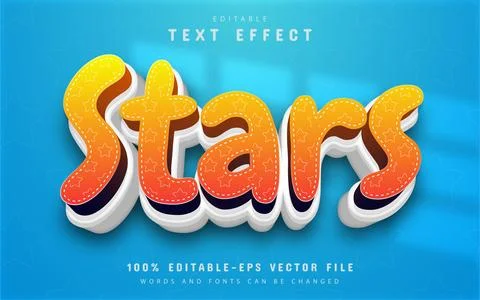 Stars text effect with pattern イラスト素材