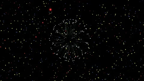 Stars through space motion graphics with night background Stock Footage 144803461